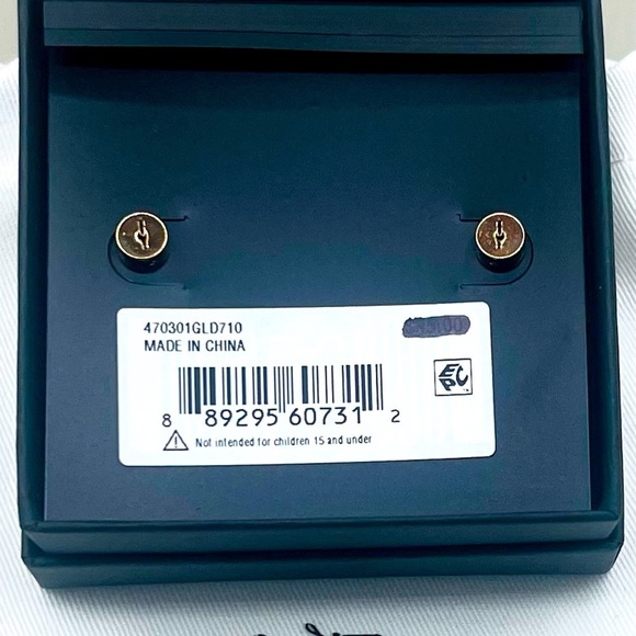 COACH Gold-Tone Smiley Face Star Stud Earrings with Original Coach Pouch NEW - Picture 5 of 11